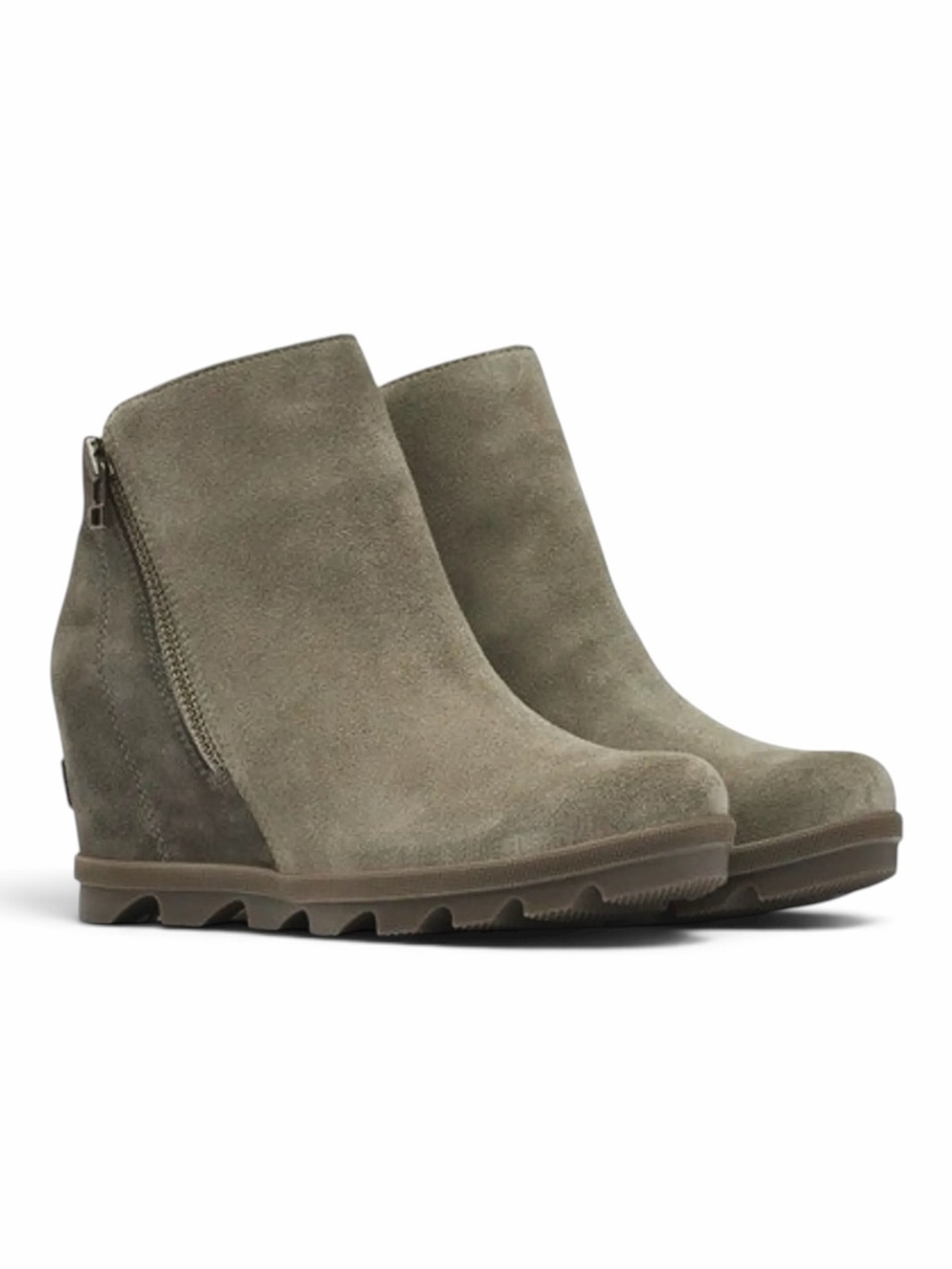 Sorel – Joan of Arctic Wedge II Zip Up Waterproof Suede Booties. – Sage – Sz. 8